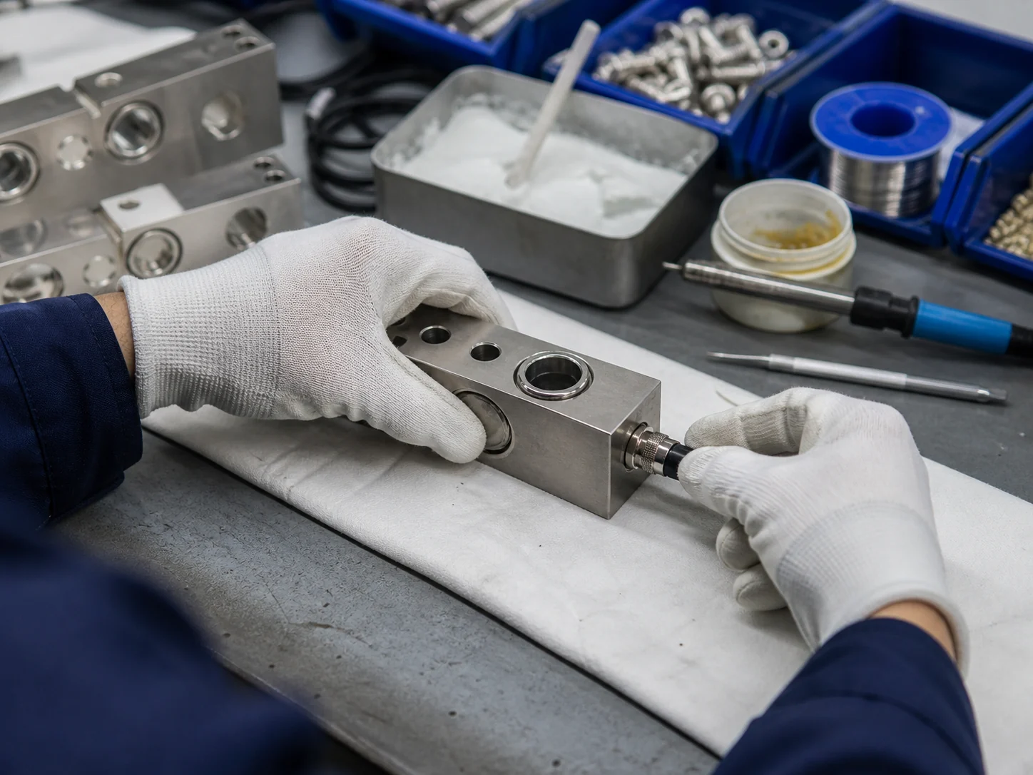 AI-generated load-cell assembly reference; not authentic ANTORIS production evidence